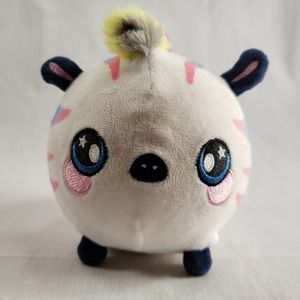 Squeezamals Zachary Zebra Squishy Plush Stuffed Animal Rainbow Mohawk Stuffy